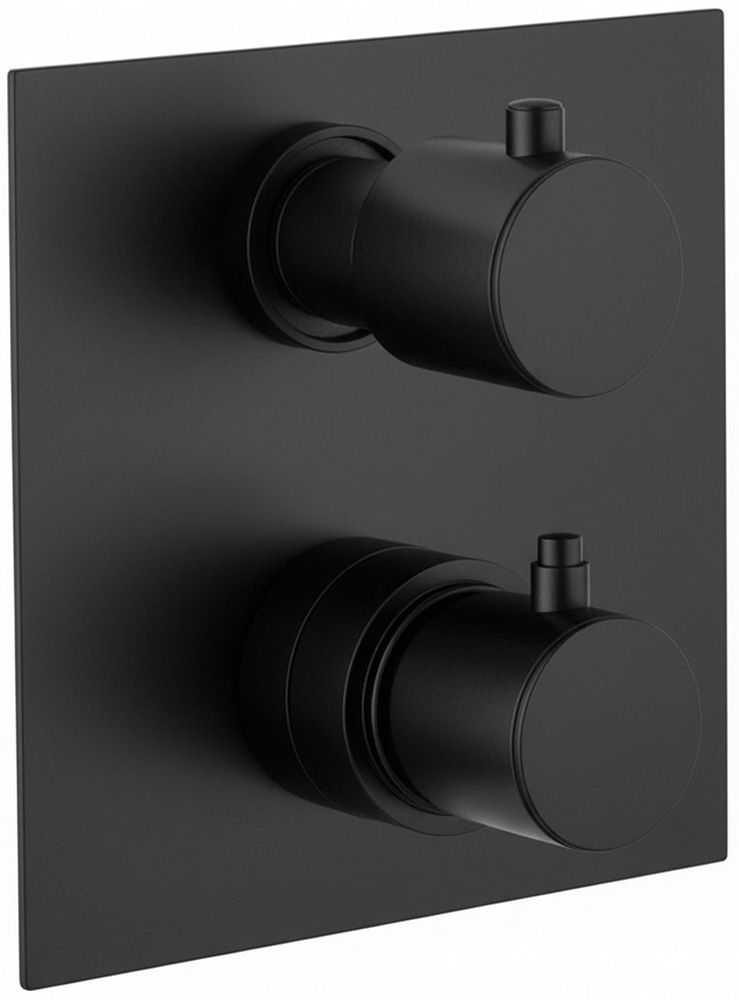 Delo termostatico da incasso tondo - nero opaco - 3012902 3012903