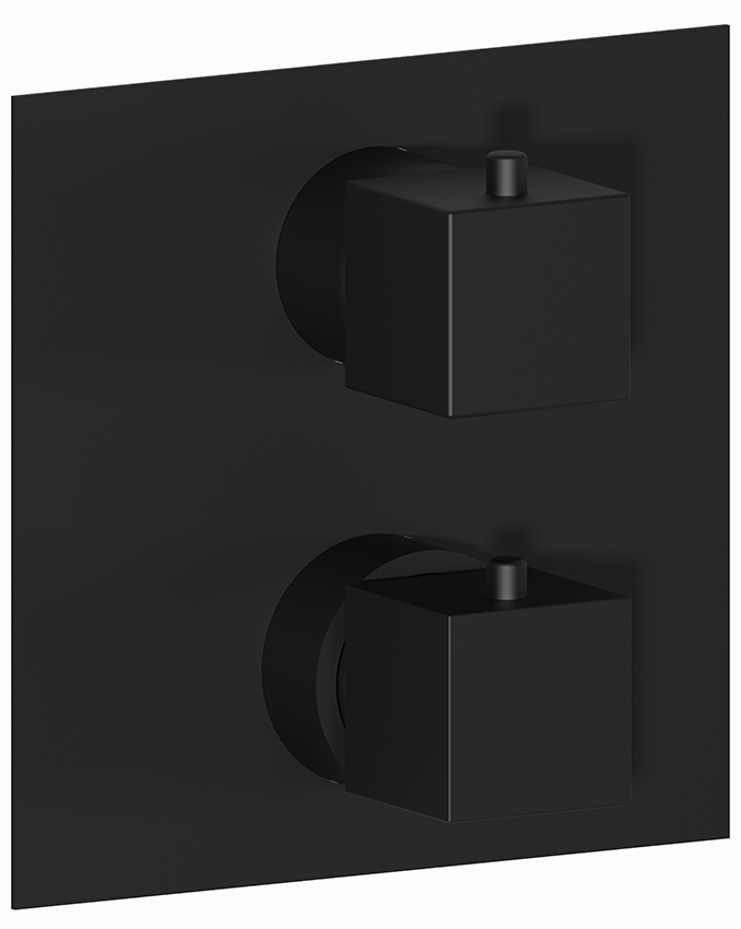 Delò termostatico quadro da incasso -nero-opaco