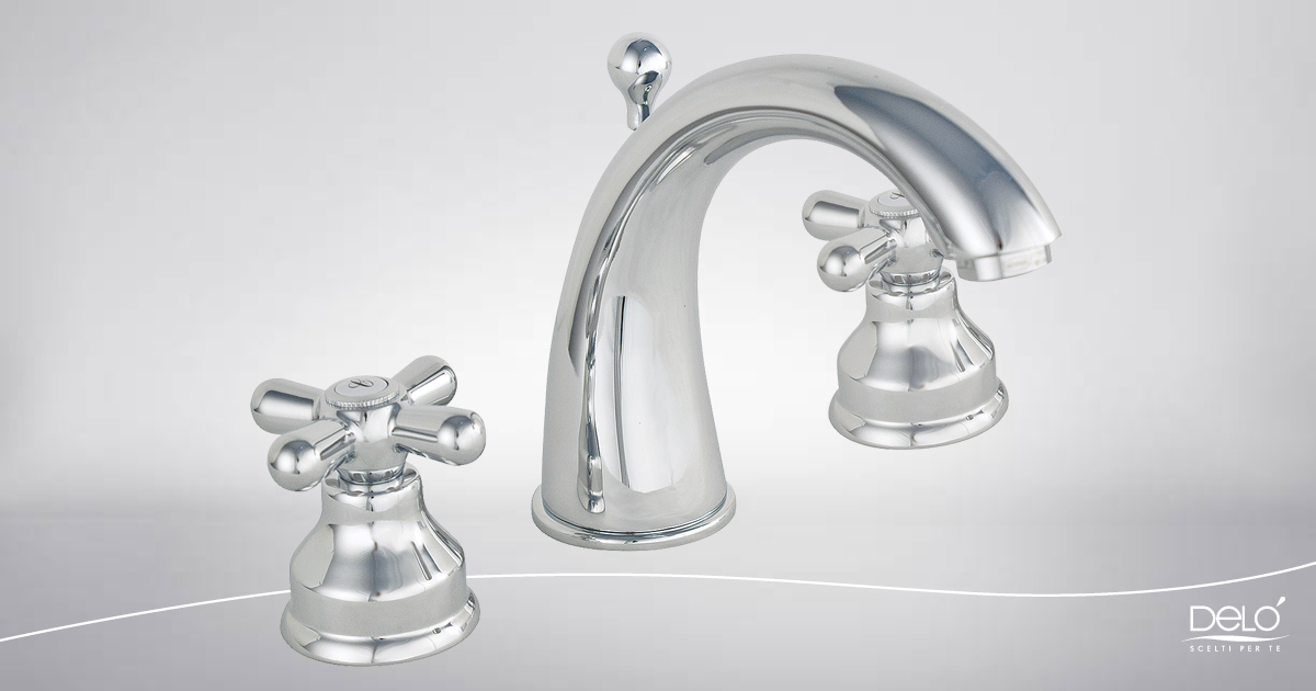 ZYCDP Rubinetto Lavabo Vintage, Rubinetto Bagno Lavabo Ottone, Miscelatore Rubinetto Per Lavabo Bagno Con Due Maniglie, Tre Fori, Miscelatore Bagno Con Acqua Calda E Fredda, Oro - 6