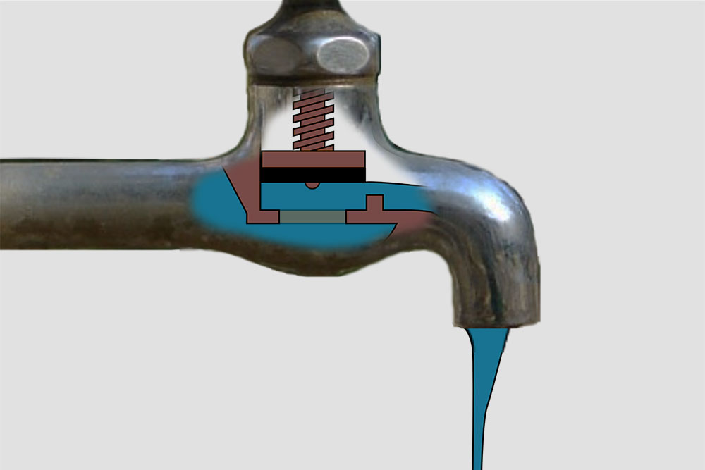 storia del rubinetto - Delo Magazine - schema rubinetto a vitone
