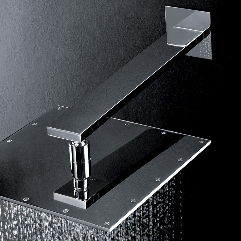 Kit Sostituzione Braccio Doccia A Soffitto Con Flangia, Compatibile Delta U4999-SS, Finitura Acciaio Inox
