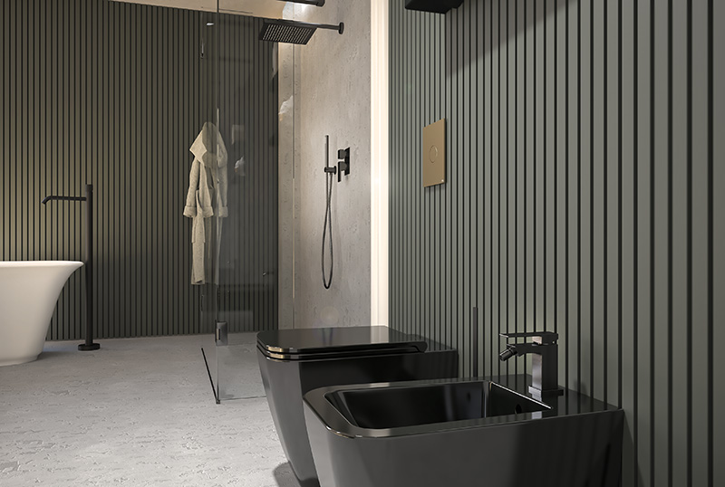 Delo - bagno stile moderno - rubinetteria serie dado