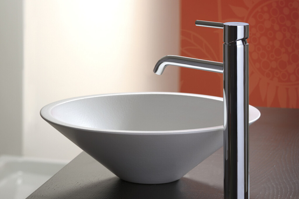 delo magazine - rubinetteria inox - miscelatore tonda lavabo corpo alto cod. 3021011