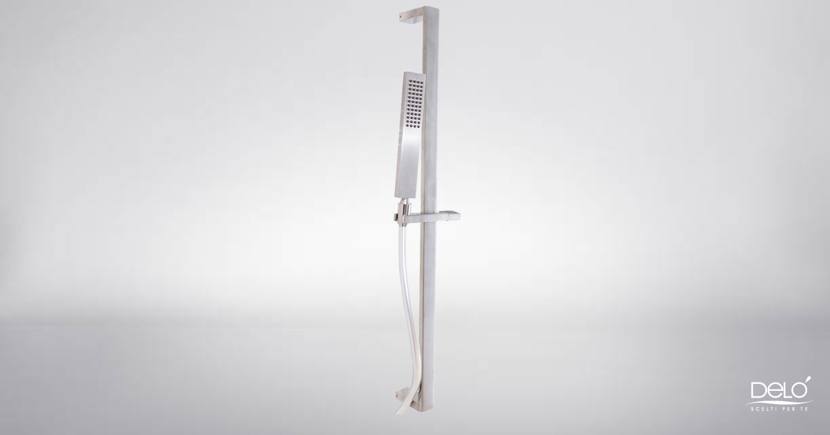 Asta Doccia Saliscendi In Acciaio Inox - Regolabile A Mano, Cromo, Per Soffione Standard, Facile Montaggio - 9