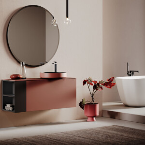 Delo DADO nero miscelatore a pavimento per vasca da bagno 3001926 - foto amb 04