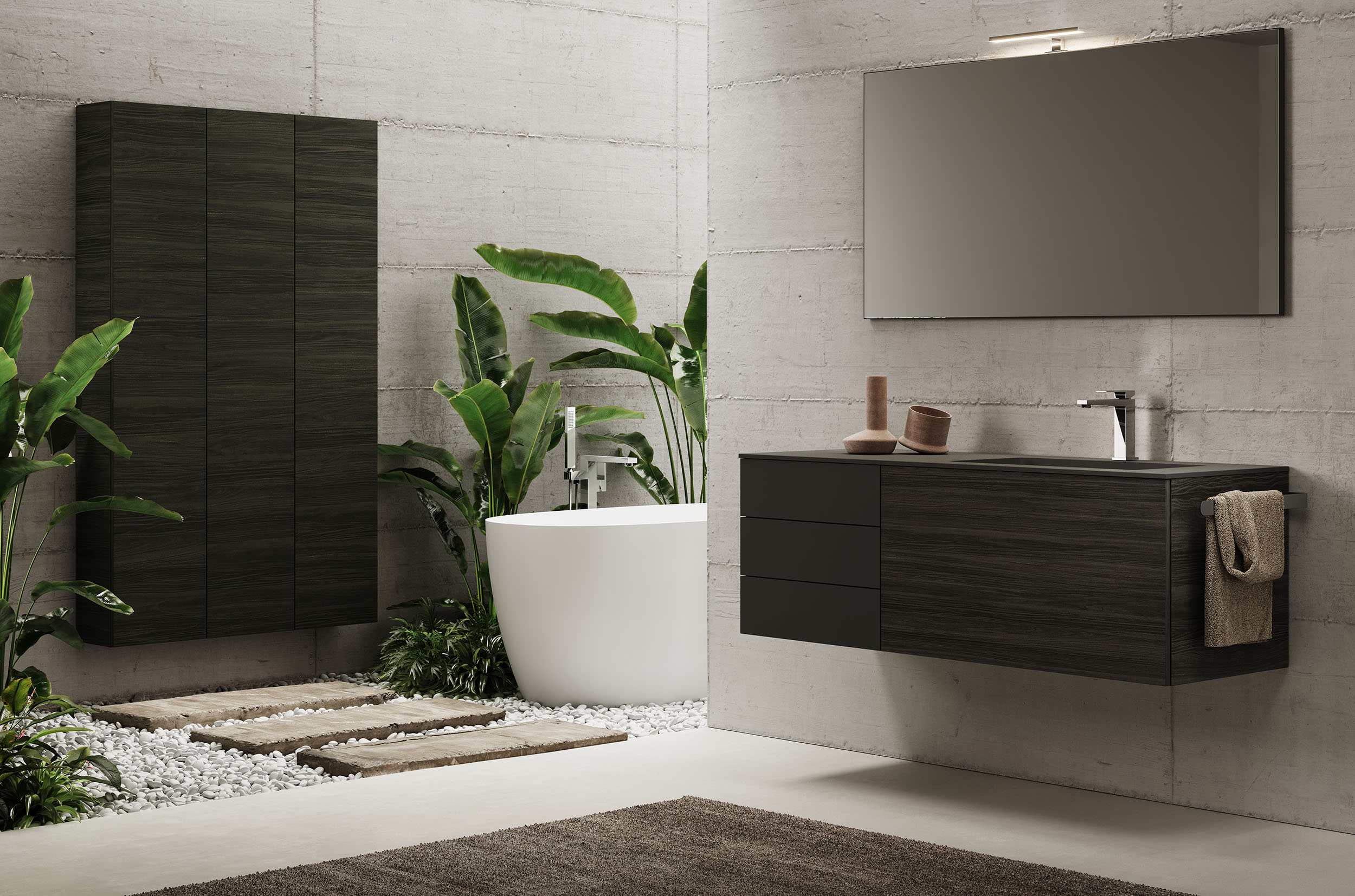 blogpost Delo supporta il FAI - serie dado - bagno con piante