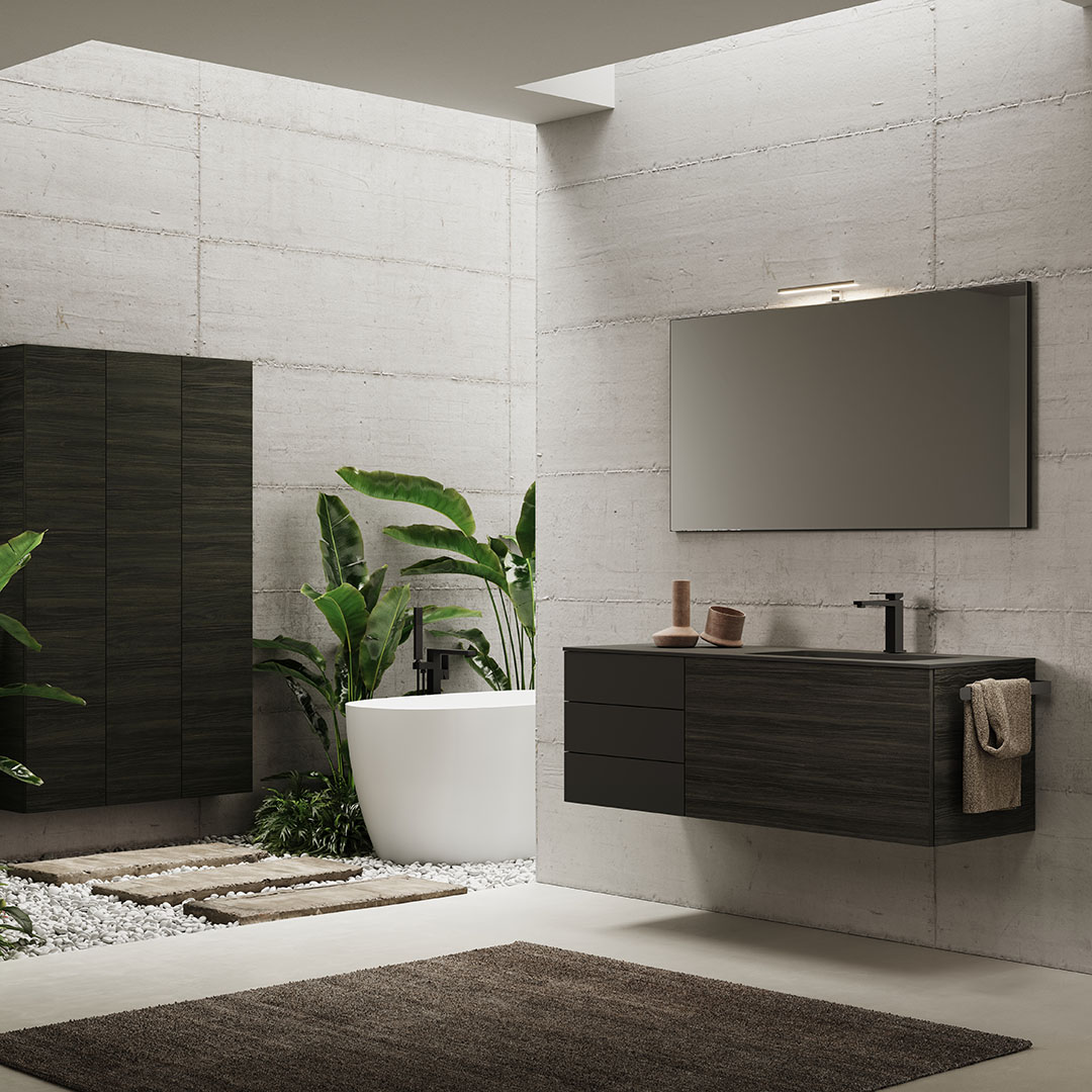 Delo blogpost - bagno stile industriale - rubinetteria nera serie Dado