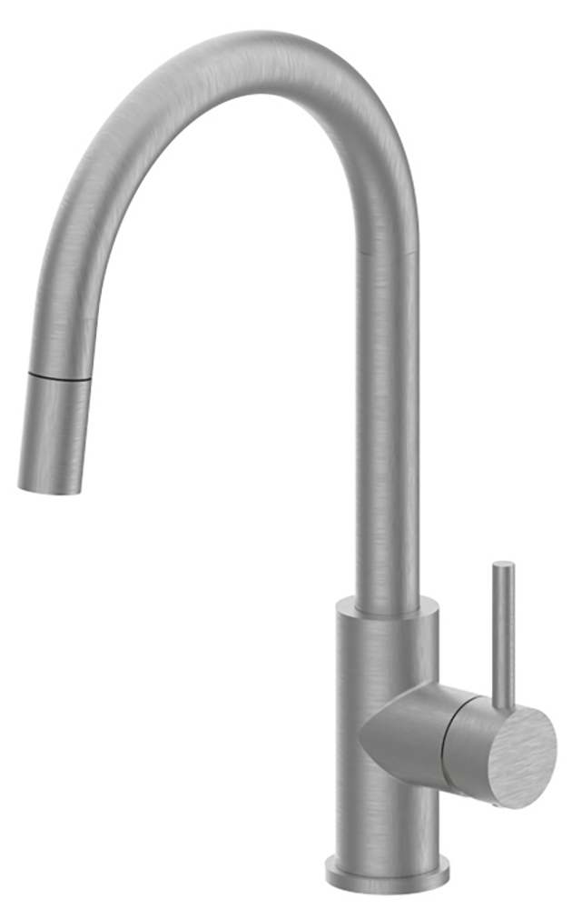 Delo Style miscelatore cucina collo a cigno doccetta estraibile inox 316 - 3005853