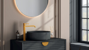 Delo miscelatore da lavabo Tonda slim alto - ocra - 3022811OA