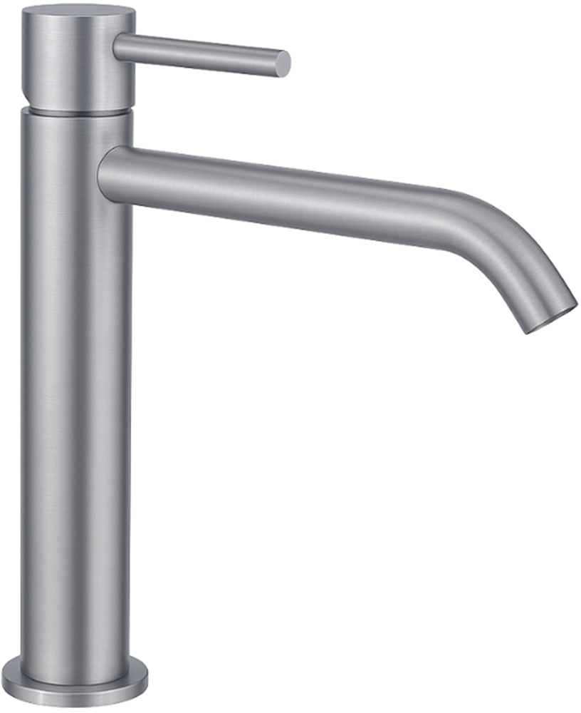 Delo miscelatore da lavabo Tonda slim medio - simil acciaio 3022813