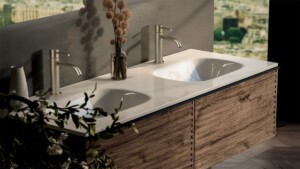 Rubinetteria Delò serie Tonda slim - miscelatore lavabo 3022010CH - foto ambientata 03