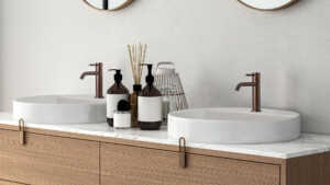 Rubinetteria Delò serie Tonda slim - miscelatore lavabo 3022010TS - foto ambientata 03