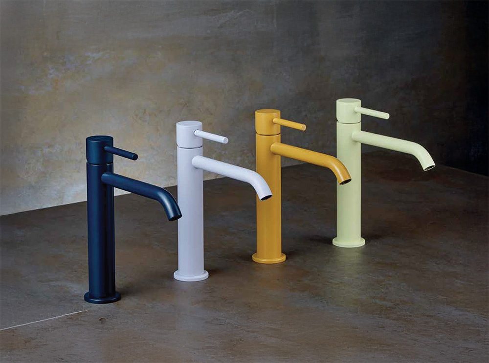 delo blogpost - serie Tonda Slim - miscelatori bagno colorati