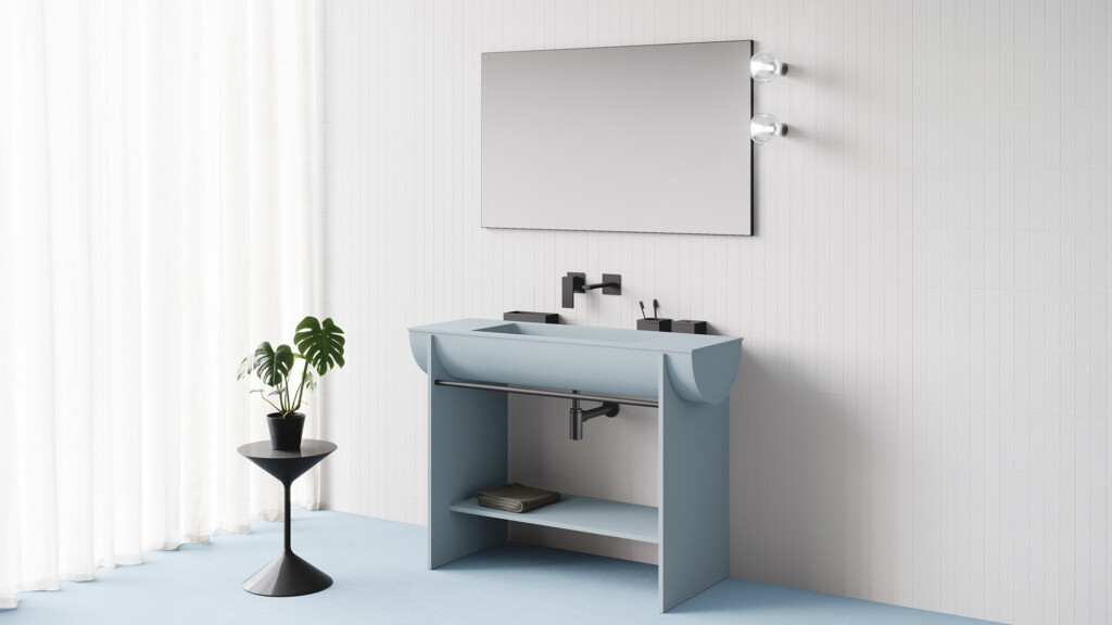Delo - bagno acquamarina e nero opaco