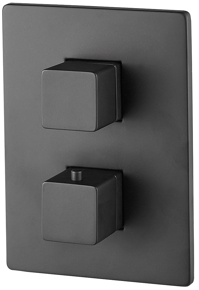 Delo Miscelatore Termostatico incasso doccia QUADRO nero opaco - corpo esterno 3013910
