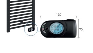 Delo cloe nero termoarredo elettrico TERMOSTATO
