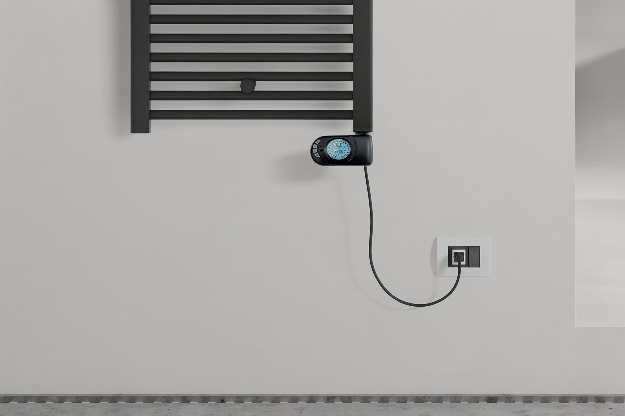 Termoarredo elettrico - particolare cronotermostato
